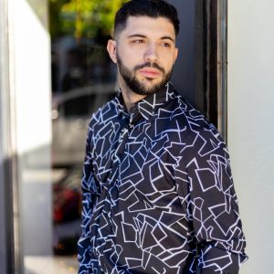 Ανδρικό Πουκάμισο Vittorio Artist Shirt Line Black - Image 3