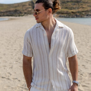 Πουκάμισο Vittorio LINEN - Beige