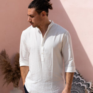 Πουκάμισο Vittorio 3/4 WHITE