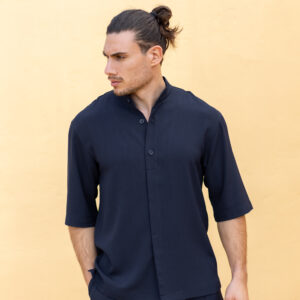 Morrone Mao Overshirt Vittorio Blue Navy